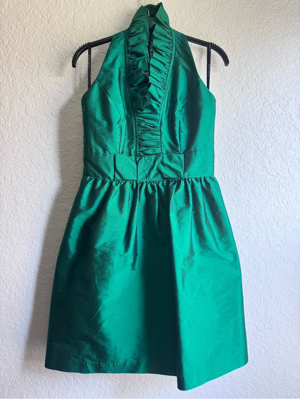 Alfred Sung Emerald Green Satin Bridesmaid Cocktail Dress Style D470 Size 8